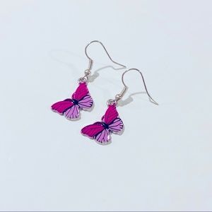 Purple Butterfly Earrings